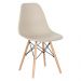 Mesa redonda Eames 100 cm branco + 4 cadeiras Eiffel DSW Nude