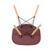 Mesa redonda Eames 100 cm preto + 4 cadeiras Eiffel DSW Marrom