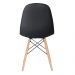 Mesa redonda Eames 100 cm preto + 4 cadeiras estofadas Eiffel Botonê Preto