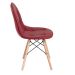 Mesa redonda Eames 100 cm preto + 4 cadeiras estofadas Eiffel Botonê Vinho