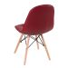 Mesa redonda Eames 100 cm preto + 4 cadeiras estofadas Eiffel Botonê Vinho