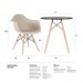 Mesa redonda Eames 120 cm + 4 cadeiras Eiffel DAW Mesa preto com cadeiras nude