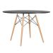 Mesa redonda Eames 120 cm + 4 cadeiras Eiffel DAW Mesa preto com cadeiras preto