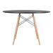 Mesa redonda Eames 120 cm + 4 cadeiras Eiffel DAW Mesa preto com cadeiras preto