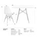 Mesa redonda Eames 120 cm + 4 cadeiras Eiffel DSW Mesa branco com cadeiras turquesa