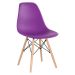 Mesa redonda Eames 120 cm + 6 cadeiras Eiffel DSW Mesa preto com cadeiras roxo