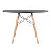 Mesa redonda Eames 120 cm preto + 4 cadeiras Eiffel DSW Turquesa