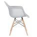Mesa redonda Eames 70 cm + 4 cadeiras Eiffel DAW Mesa branco com cadeiras cinza claro