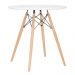 Mesa redonda Eames 70 cm + 4 cadeiras Eiffel DAW Mesa branco com cadeiras rosa claro
