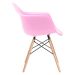 Mesa redonda Eames 70 cm + 4 cadeiras Eiffel DAW Mesa branco com cadeiras rosa claro