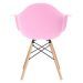 Mesa redonda Eames 70 cm + 4 cadeiras Eiffel DAW Mesa branco com cadeiras rosa claro