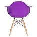 Mesa redonda Eames 70 cm + 4 cadeiras Eiffel DAW Mesa branco com cadeiras roxo