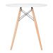 Mesa redonda Eames 70 cm + 4 cadeiras Eiffel DSW Mesa branco com cadeiras branco