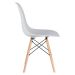 Mesa redonda Eames 70 cm + 4 cadeiras Eiffel DSW Mesa branco com cadeiras cinza claro