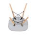 Mesa redonda Eames 70 cm + 4 cadeiras Eiffel DSW Mesa branco com cadeiras cinza claro