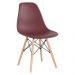 Mesa redonda Eames 70 cm branco + 4 cadeiras Eiffel DSW Marrom