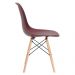 Mesa redonda Eames 70 cm branco + 4 cadeiras Eiffel DSW Marrom