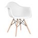 Mesa redonda Eames 80 cm + 4 cadeiras Eiffel DAW Mesa preto com cadeiras branco