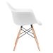 Mesa redonda Eames 80 cm + 4 cadeiras Eiffel DAW Mesa preto com cadeiras branco