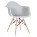 Mesa redonda Eames 80 cm + 4 cadeiras Eiffel DAW Mesa preto com cadeiras cinza claro