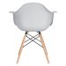 Mesa redonda Eames 80 cm + 4 cadeiras Eiffel DAW Mesa preto com cadeiras cinza claro