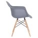 Mesa redonda Eames 80 cm + 4 cadeiras Eiffel DAW Mesa preto com cadeiras cinza escuro