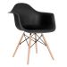 Mesa redonda Eames 80 cm + 4 cadeiras Eiffel DAW Mesa preto com cadeiras preto