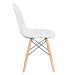 Mesa redonda Eames 80 cm preto + 4 cadeiras estofadas Eiffel Botonê Branco