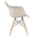 Mesa redonda Eames com tampo de vidro 100 cm + 4 cadeiras Eiffel DAW Nude