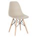 Mesa redonda Eames com tampo de vidro 100 cm + 4 cadeiras Eiffel DSW Nude