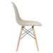 Mesa redonda Eames com tampo de vidro 100 cm + 4 cadeiras Eiffel DSW Nude