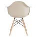 Mesa redonda Eames com tampo de vidro 120 cm + 6 cadeiras Eiffel DAW Nude