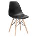 Mesa redonda Eames com tampo de vidro 120 cm + 6 cadeiras Eiffel DSW Preto