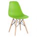 Mesa redonda Eames com tampo de vidro 70 cm + 4 cadeiras Eiffel DSW Verde claro
