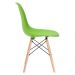 Mesa redonda Eames com tampo de vidro 70 cm + 4 cadeiras Eiffel DSW Verde claro
