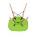 Mesa redonda Eames com tampo de vidro 70 cm + 4 cadeiras Eiffel DSW Verde claro