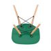 Mesa redonda Eames com tampo de vidro 70 cm + 4 cadeiras Eiffel DSW Verde escuro