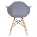 Mesa redonda Eames com tampo de vidro 80 cm + 4 cadeiras Eiffel DAW Cinza escuro