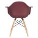 Mesa redonda Eames com tampo de vidro 80 cm + 4 cadeiras Eiffel DAW Marrom