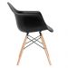 Mesa redonda Eames com tampo de vidro 80 cm + 4 cadeiras Eiffel DAW Preto