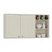 Aéreo Tunísia 120cm com Nicho 2 Portas e Prateleiras Off White/Canelato