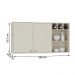 Aéreo Tunísia 120cm com Nicho 2 Portas e Prateleiras Off White/Canelato