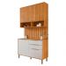 Aéreo com Balcão Painel Divina 120cm 4 Portas e 2 Gavetas Cinamomo/Branco