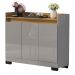 Aparador Buffet Sala Lorde 3 Portas Onix/Mel