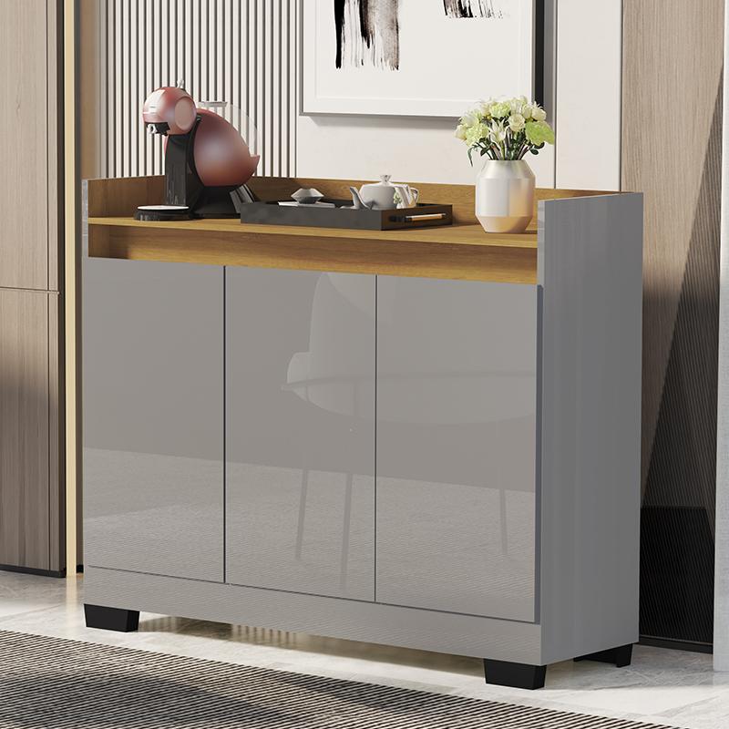 Aparador Buffet Sala Lorde 3 Portas Onix/Mel