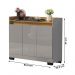 Aparador Buffet Sala Lorde 3 Portas Onix/Mel