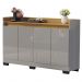 Aparador Buffet Sala Lorde 4 Portas Onix/Mel
