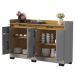 Aparador Buffet Sala Lorde 4 Portas Onix/Mel