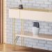 Aparador Buffet Vivant com Pés em Aço Off White/Champanhe