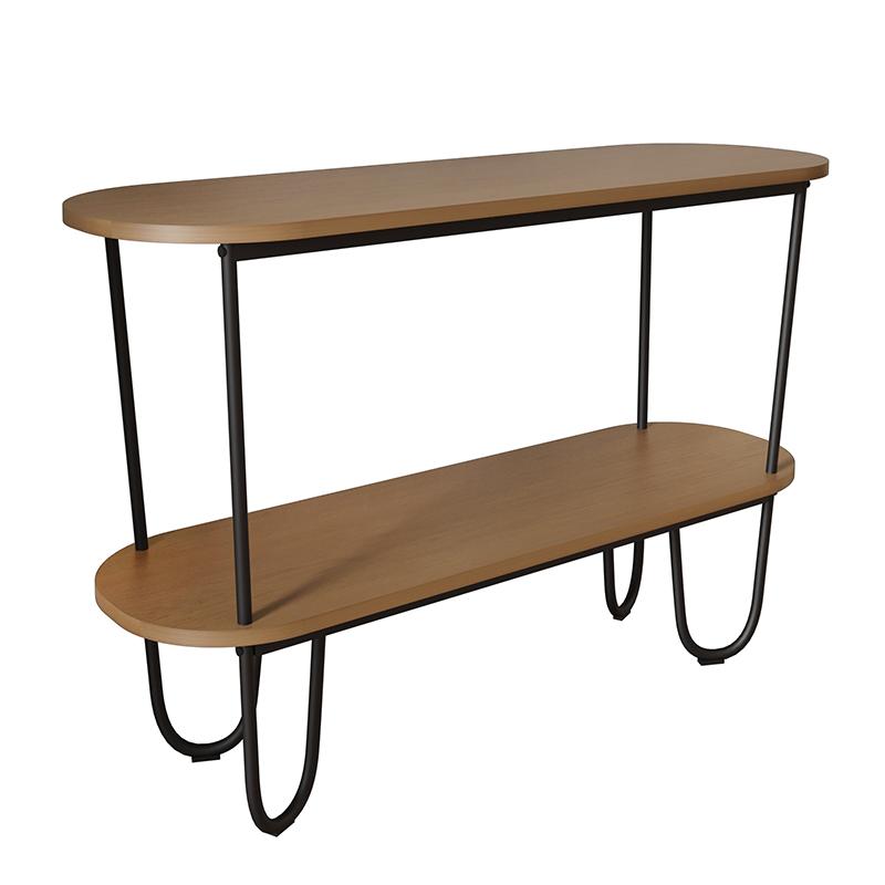 Aparador Requinte Pés de Aço Tubular 120 cm  Canela/Preto